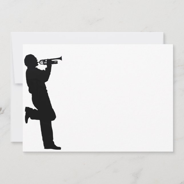 Black and White Trumpet Jazz Musician (Vorderseite)