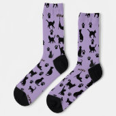 Black and White Tuxedo Cat Patterned Socks Gift Socken (Linkes Detail)