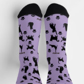 Black and White Tuxedo Cat Patterned Socks Gift Socken (Oben)
