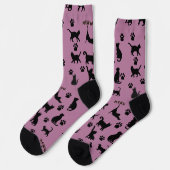 Black and White Tuxedo Cat Patterned Socks Gift Socken (Linkes Detail)