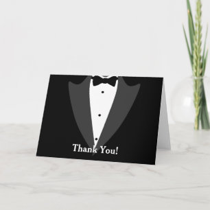 Black and White Tuxedo Vielen Dank Dankeskarte