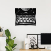 Black and White Typewriter Poster (Heimbüro)