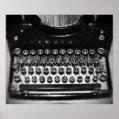 Black and White Typewriter Poster (Vorne)