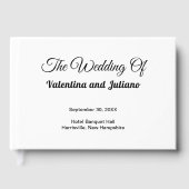 Black and White Typography Wedding Guest Book Gästebuch (Vorderseite)