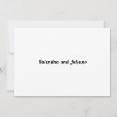 Black and White Typography Wedding Save The Date (Rückseite)