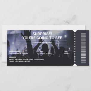 Black and White Überraschungskonzert Ticket Gesche Einladung