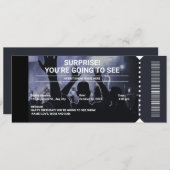 Black and White Überraschungskonzert Ticket Gesche Einladung (Vorne/Hinten)