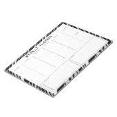 Black and White Undated Weekly Vertical Planner Notizblock (angewinkelt)