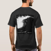 Black and white wave art t-shirt (Rückseite)