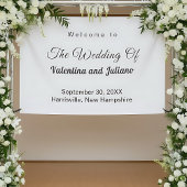 Black and White Wedding Banner