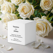 Black and White Wedding Favor Boxes Geschenkschachtel