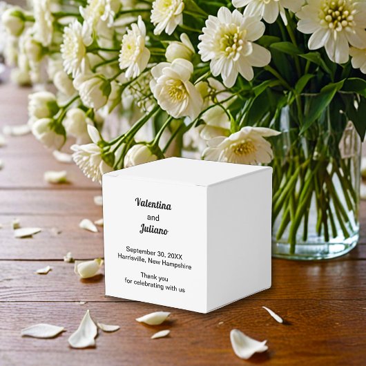Black and White Wedding Favor Boxes Geschenkschachtel
