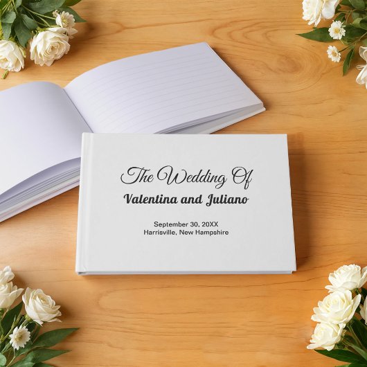 Black and White Wedding Guest Book Gästebuch