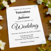 Black and White Wedding Invitation Einladung