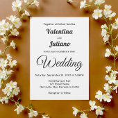 Black and White Wedding Invitation Einladung