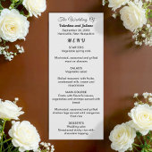 Black and White Wedding Menu Card Menükarte