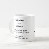 Black and White Wedding Mug Kaffeetasse (Vorderseite Links)
