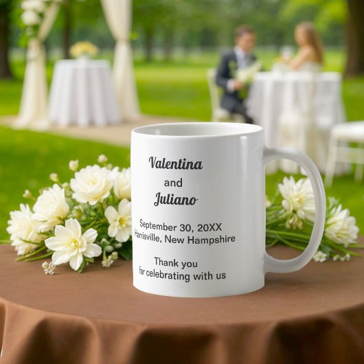 Black and White Wedding Mug Kaffeetasse