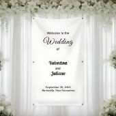 Black and White Wedding Portrait Banner