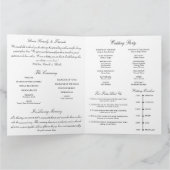 Black and White Wedding Program Karte (Innenseite)