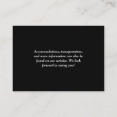 Black and White Wedding QR Code Begleitkarte (Rückseite)