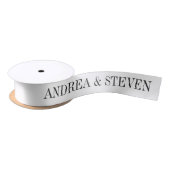 Black and White Wedding Satinband (Spule)