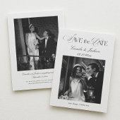 Black and White Wedding Save the Date Einladung