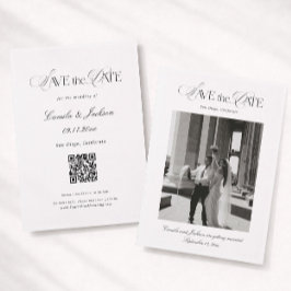 Black and White Wedding Save the Date Einladung