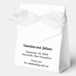 Black and White Wedding Tent Style Favor Boxes Geschenkschachtel