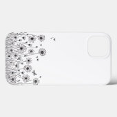 Black and White Wildflower iPhone 13 Case (Rückseite (Horizontal))