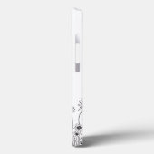 Black and White Wildflower iPhone 13 Case (Rückseite / Links)