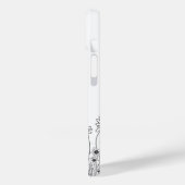 Black and White Wildflower iPhone 14 Cases (Rückseite / Links)