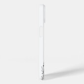 Black and White Wildflower iPhone 14 Cases (Rückseite / Rechts)