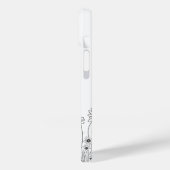 Black and White Wildflower iPhone 14 Cases (Rückseite / Links)