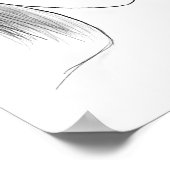 Black and White Woman Face Sketch for Gallery Wall Poster (Ecke)