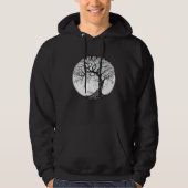black and white Yggdrasil cherry blossom tree of l Hoodie (Vorderseite)