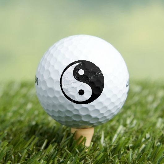 Black and White Yin Yang Golfball (Insitu T-Shirt)