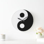 Black and White Yin Yang Große Wanduhr (Zuhause)