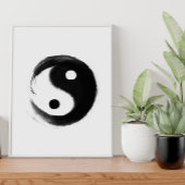 Black and White Yin Yang Poster