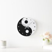 Black and White Yin Yang Trendy Runde Wanduhr (Zuhause)