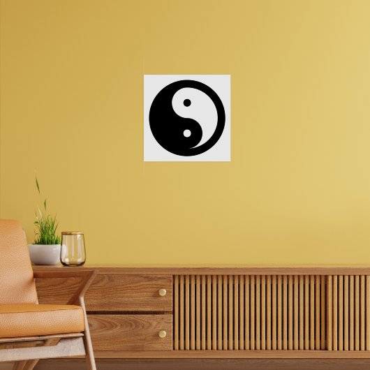 Black and White Ying Yang Poster (Wohnzimmer 2)