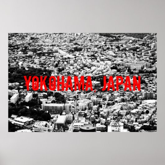 Black and White Yokohama Poster (Vorne)