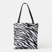Black and White Zebra Animal Print  Tasche (Rückseite)