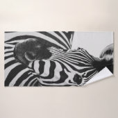 BLACK AND WHITE ZEBRA BADEHANDTUCH (Badehandtuch)