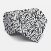 Black and White Zebra Print Pattern Krawatte (Gerollt)