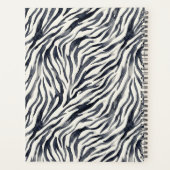 Black and White Zebra Print Pattern Planer (Rückseite)