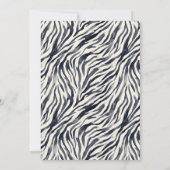 Black and White Zebra Print Pattern Sweet Sixteen  Einladung (Rückseite)
