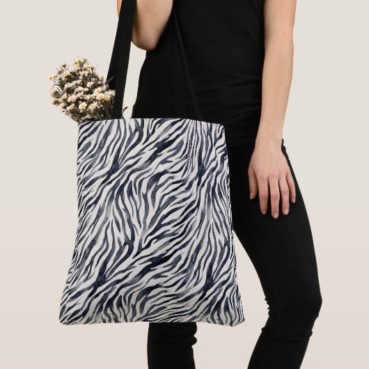 Black and White Zebra Print Pattern Tasche (Von Nahem)