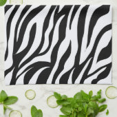Black and White Zebra Stripe Pattern Animal Print Geschirrtuch (Gefaltet)