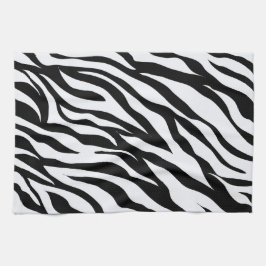 Black and White Zebra Stripe Pattern Animal Print Geschirrtuch
